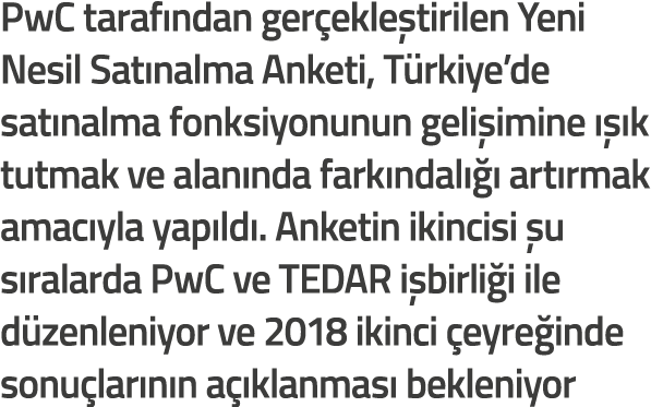 PwC taraf ndan ger ekle tirilen Yeni Nesil Sat nalma Anketi  T rkiye de sat nalma fonksiyonunun geli imine    k tutma   