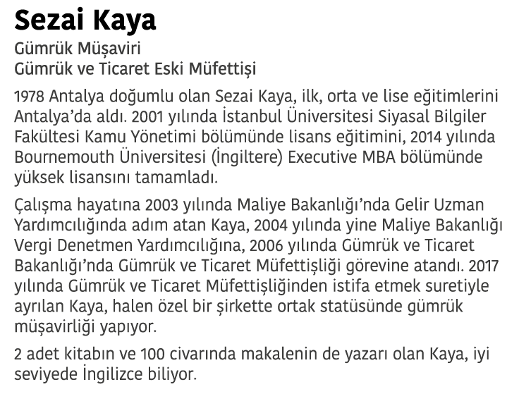 Sezai Kaya G mr k M  aviri G mr k ve Ticaret Eski M fetti i 1978 Antalya do umlu olan Sezai Kaya  ilk  orta ve lise e   