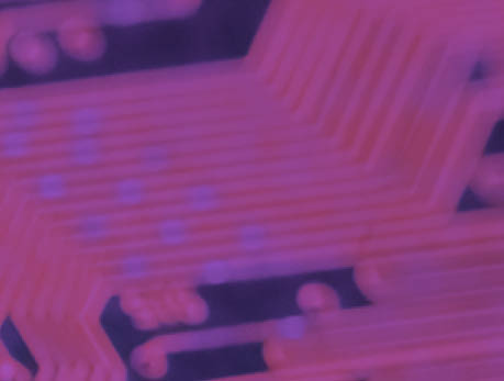 golden electronic circuit board as abstract technology background